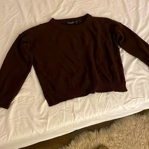 Brown crew neck sweater